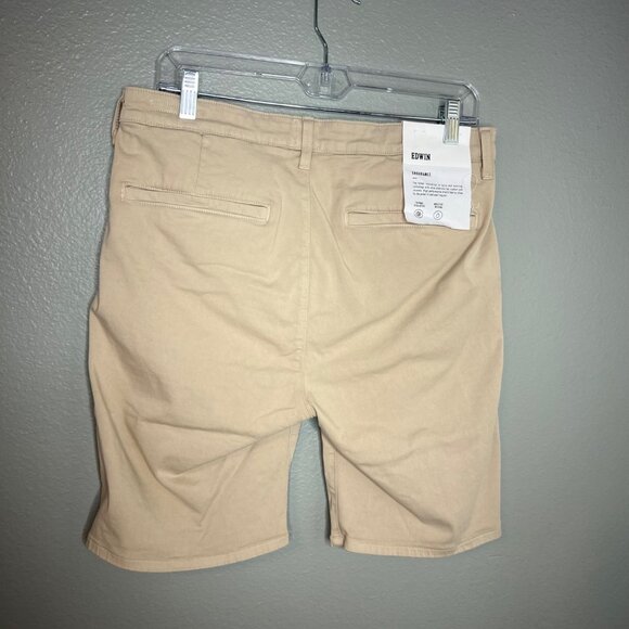 Edwin Mason Shorts Endurance‎ Slim Chino Mens Size 31Oyster Tan Khaki NWT - Picture 5 of 8